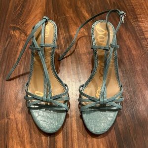 Turquoise Strappy Heels